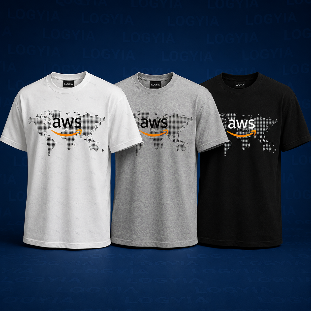 Camiseta AWS mapa