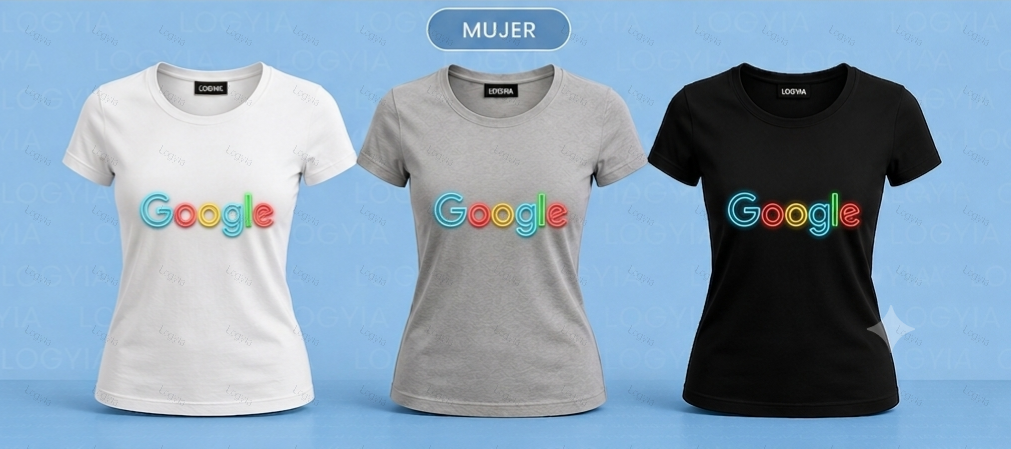 C Google neón mujer